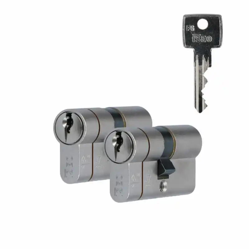 Aanbieding Iseo F6 Extra S veiligheidsprofielcilinder - vernikkeld dubbele cilinder