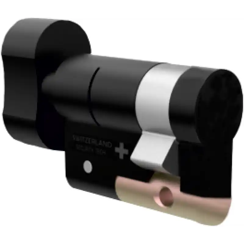Op = Op M&C Matrix halve knopcilinder, zwart