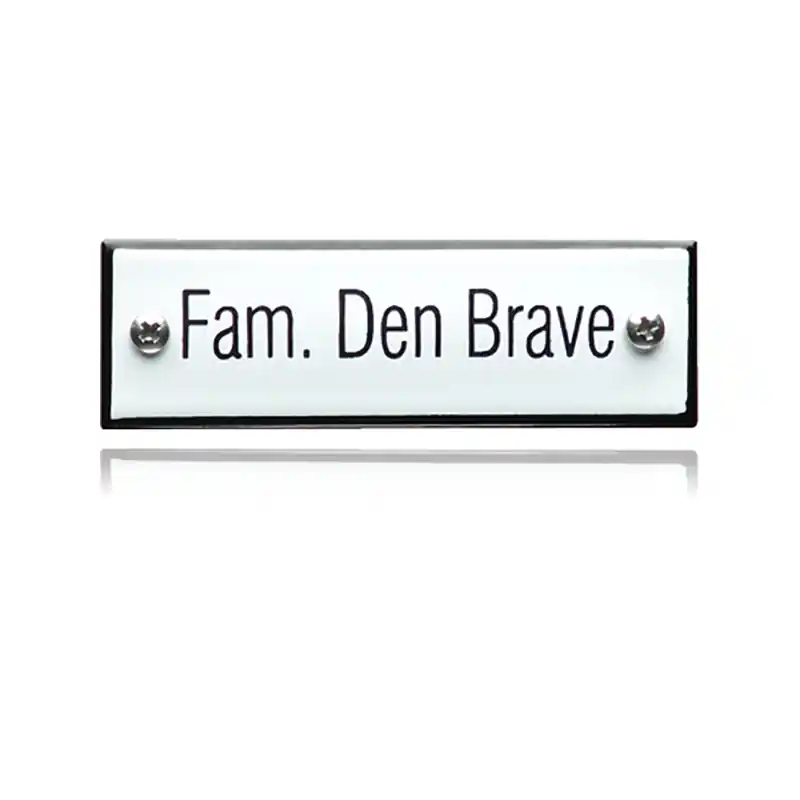 Dagaanbieding NPG-03/WI-ZW/A emaille naamplaatje