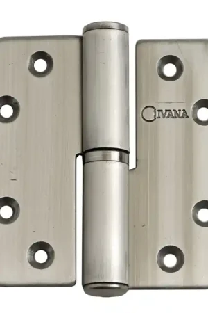 Kogelstiftpaumelle ronde hoek Ivana DIN links 89x89 mm, RVS Must-Have