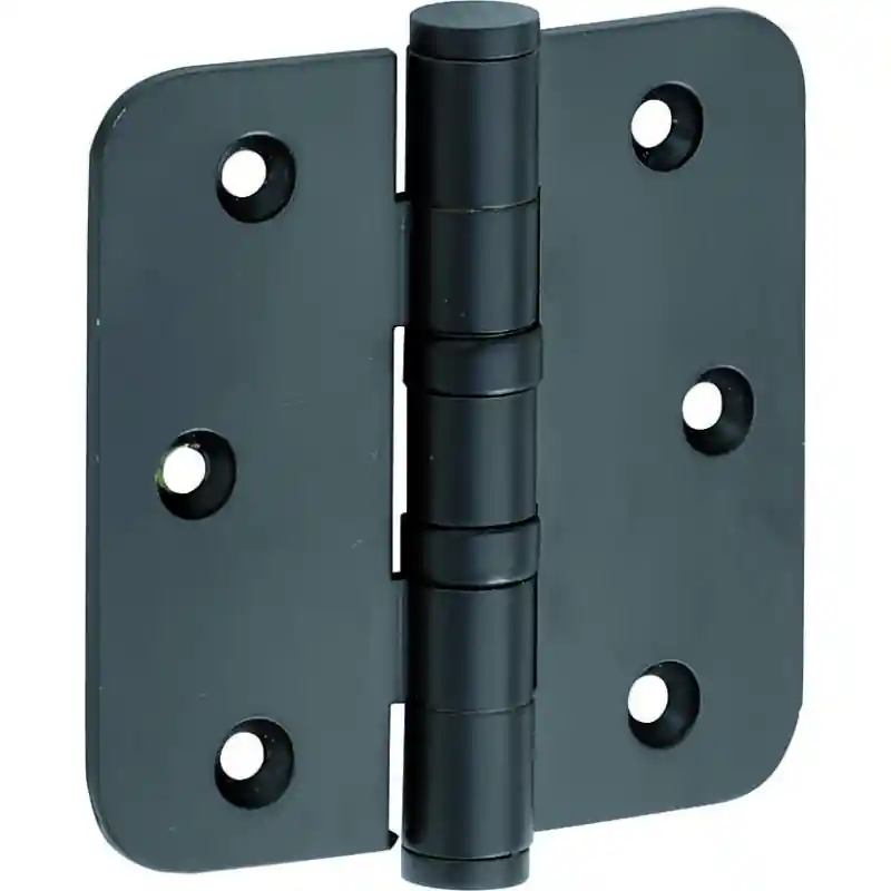 Express Levering Mi Satori Kogellagerscharnier ronde hoek 76x76mm vlak mat zwart per 12 stuks