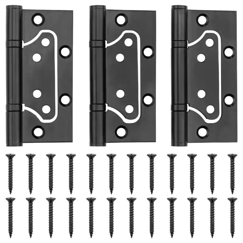 Freesvrije Scharnieren Zwart RVS - Set a 3 stuks - Kos Design - 100x38 mm Goedkoop
