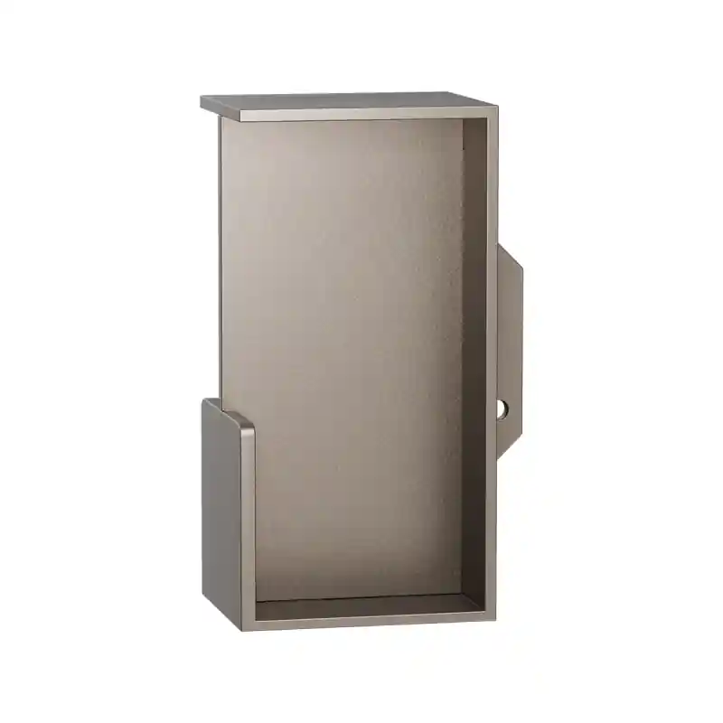 Weekendaanbieding Schuifdeurkom inbouw Mocca blend G-greep rechthoekig 100x50x40mm