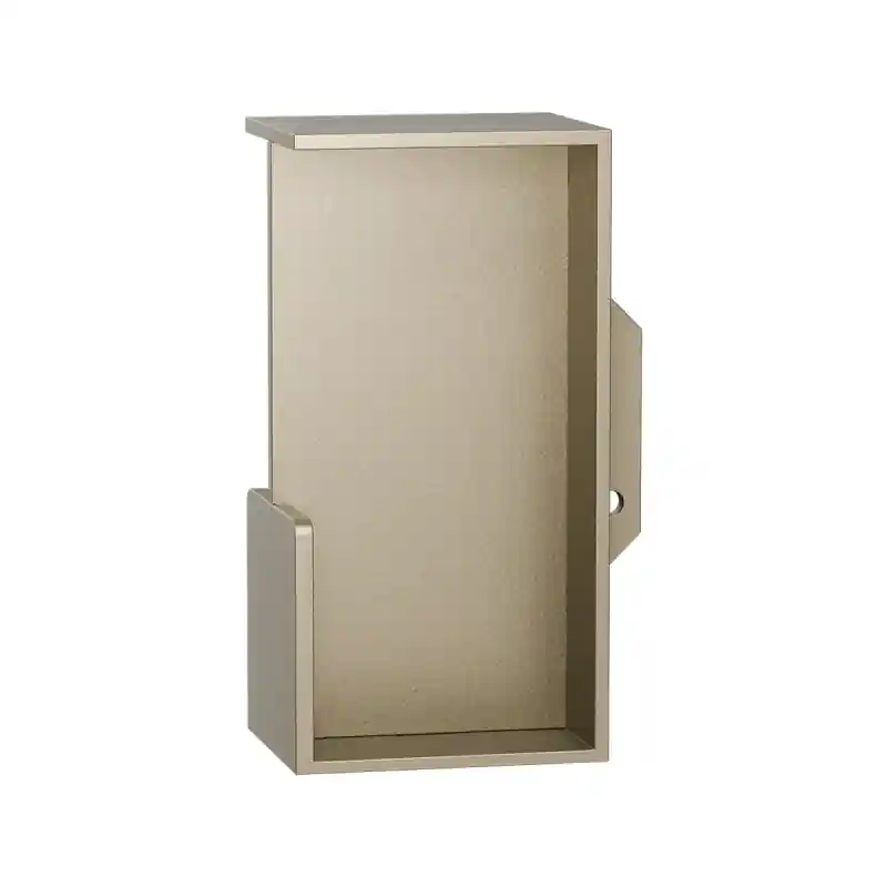 Seizoensaanbieding Schuifdeurkom inbouw Champagne blend G-greep rechthoekig 100x50x40mm