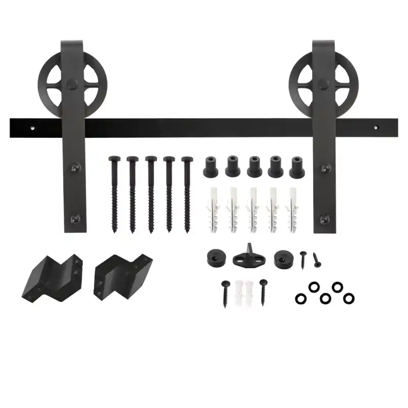Intersteel schuifdeursysteem Wheel, mat zwart, 100kg Uitverkoop