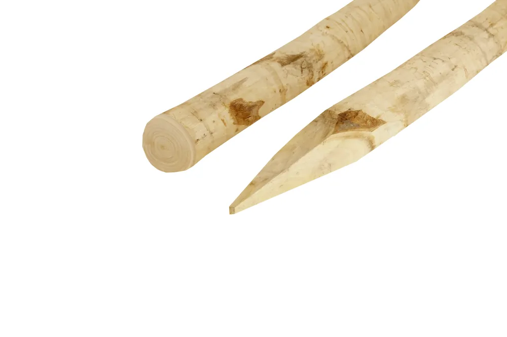 Flitsaanbieding Kastanje Paal Ø 6/8 cm (60-80 mm) Geschild - Lengte 250 cm