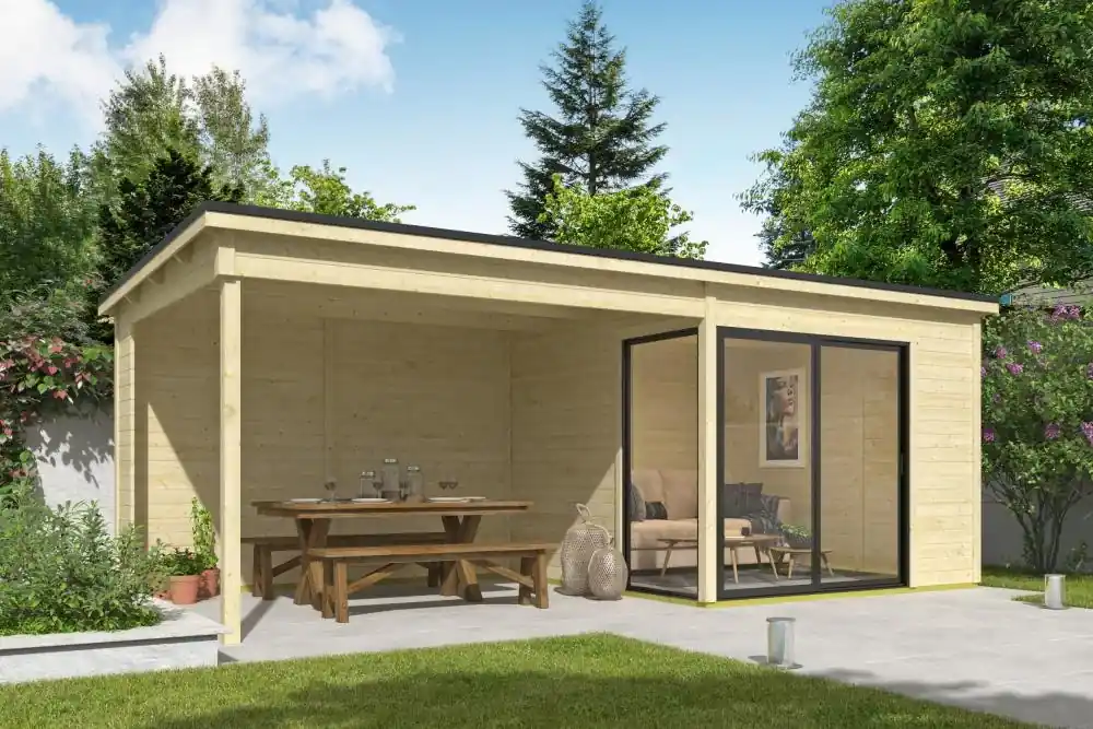 Outdoor Life Tuinhuis Julia met Overkapping 645 x 295 cm Lage Prijs