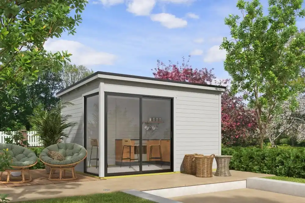 Must-Have Outdoor Life Tuinhuis Olivia Platinum Grey 385 x 295 cm