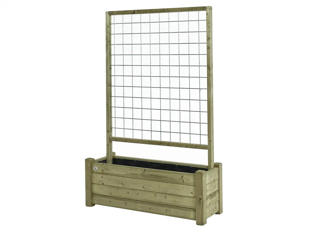 Beperkte Voorraad Talen Vuren Bloembak met Trellis 40 x 120 cm