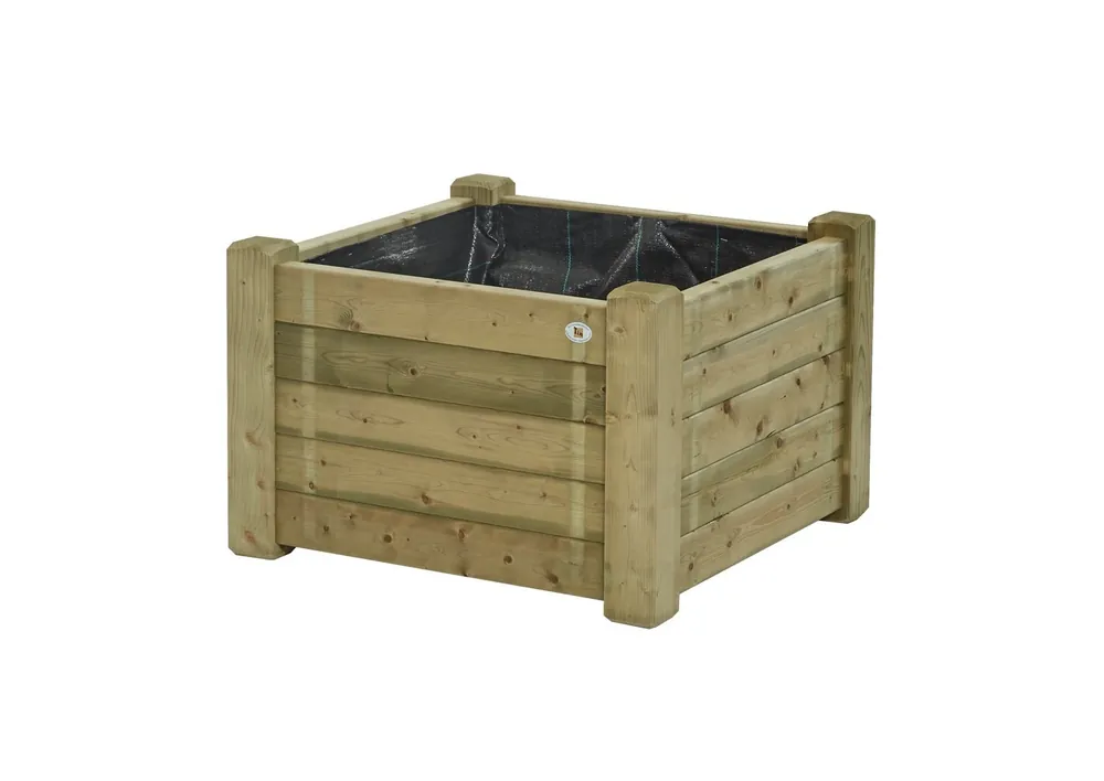 Talen Vuren Bloembak 80 x 80 cm Laag Premium