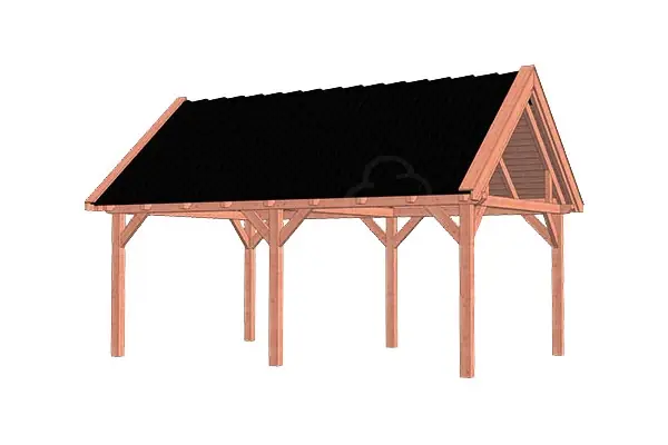 Trendhout Douglas Overkapping Zadeldak XL 635 x 440 cm Veilige Betaling