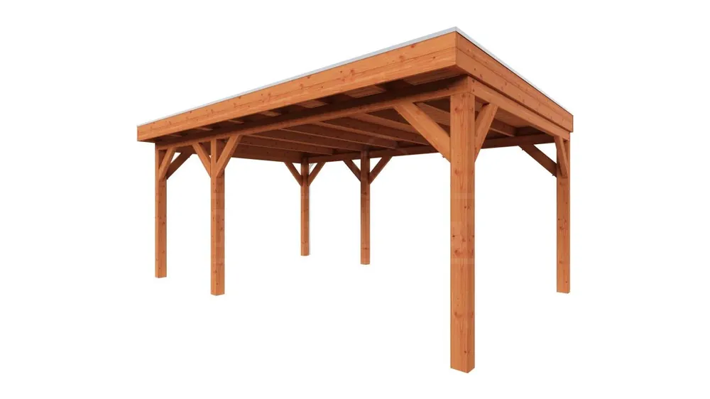Laatste Versie Trendhout Douglas Overkapping Refter 555 x 400 cm