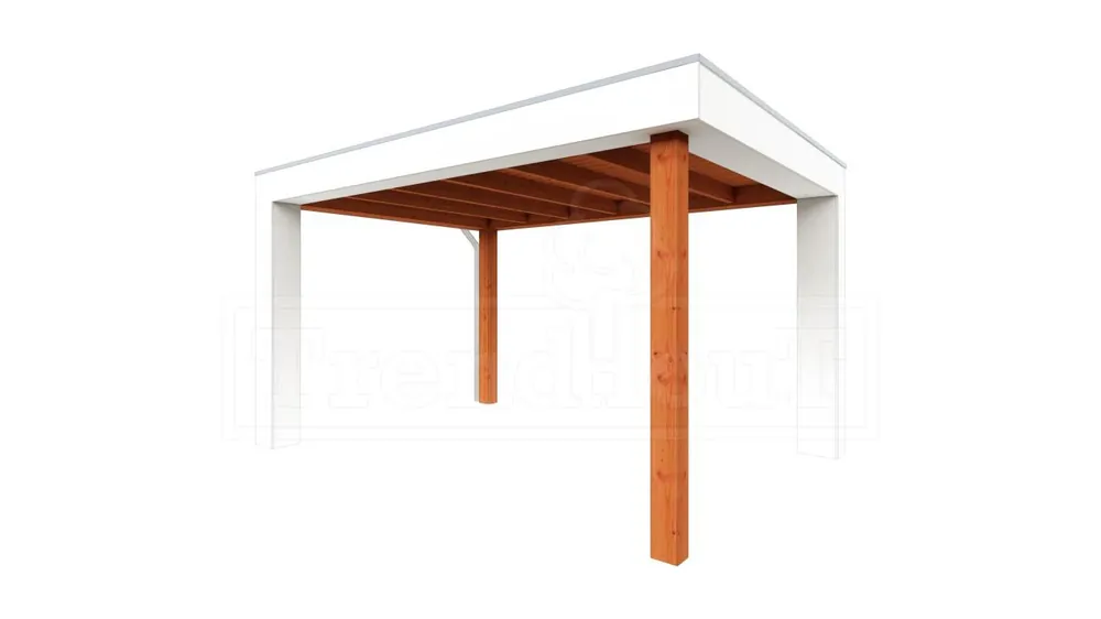Flitsaanbieding Trendhout Douglas Overkapping Verona Links 400 x 335 cm