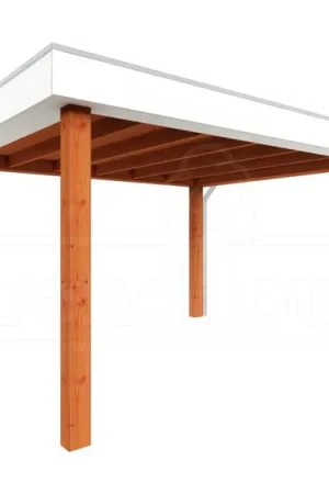 Beperkt Aanbod Trendhout Douglas Overkapping Verona Rechts 400 x 400 cm