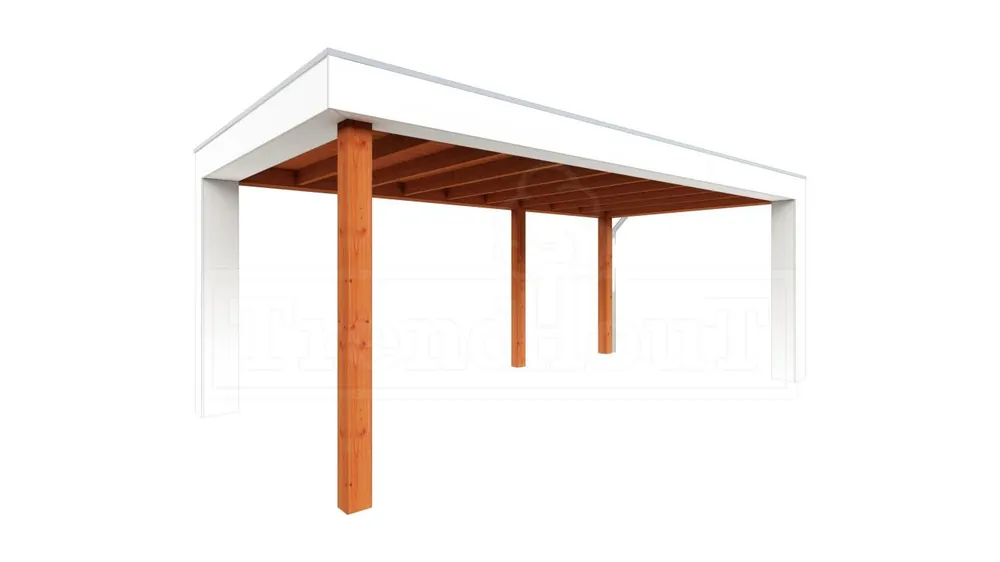Snelle Levering Trendhout Douglas Overkapping Verona Rechts 575 x 335 cm