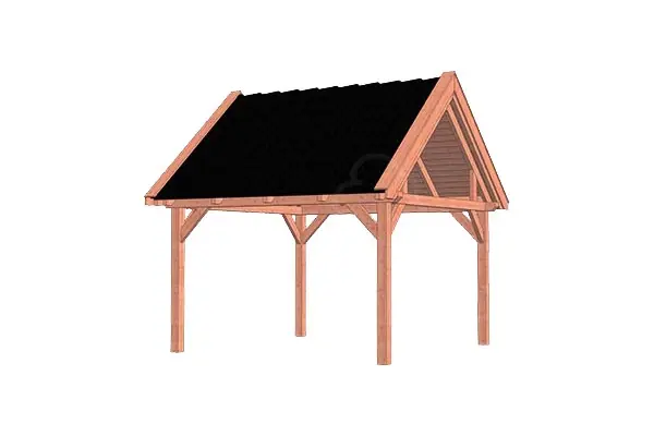 Trendhout Douglas Overkapping Zadeldak XL 415 x 440 cm Meest Verkocht