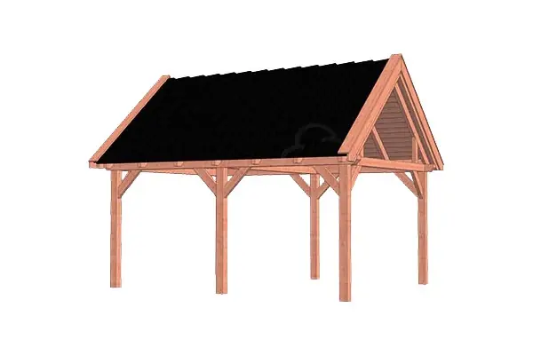 Trendhout Douglas Overkapping Zadeldak XL 530 x 440 cm Exclusieve Aanbieding