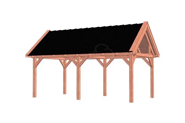 Beperkte Voorraad Trendhout Douglas Overkapping Zadeldak XL 635 x 380 cm OP = OP