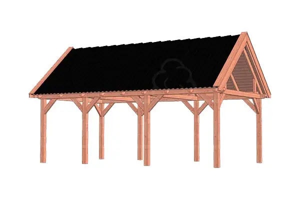 Trendhout Douglas Overkapping Zadeldak XL 710 x 440 cm Rechtstreeks Van De Fabrikant