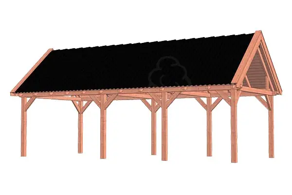 Aanbieding Trendhout Douglas Overkapping Zadeldak XL 885 x 440 cm