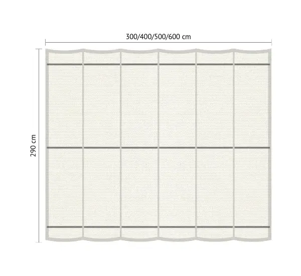 Harmonicadoek 290 x 300 cm Gebroken Wit Nieuw