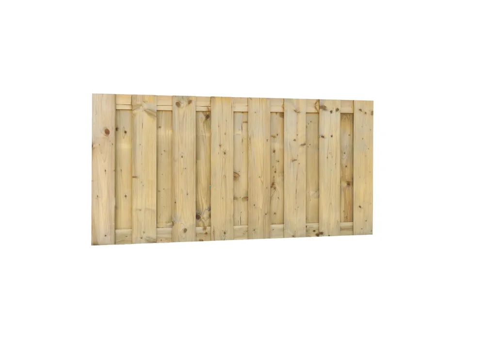 Vuren Schutting 17-planks 90 x 180 cm Groen Geïmpregneerd Geschaafd Nieuw