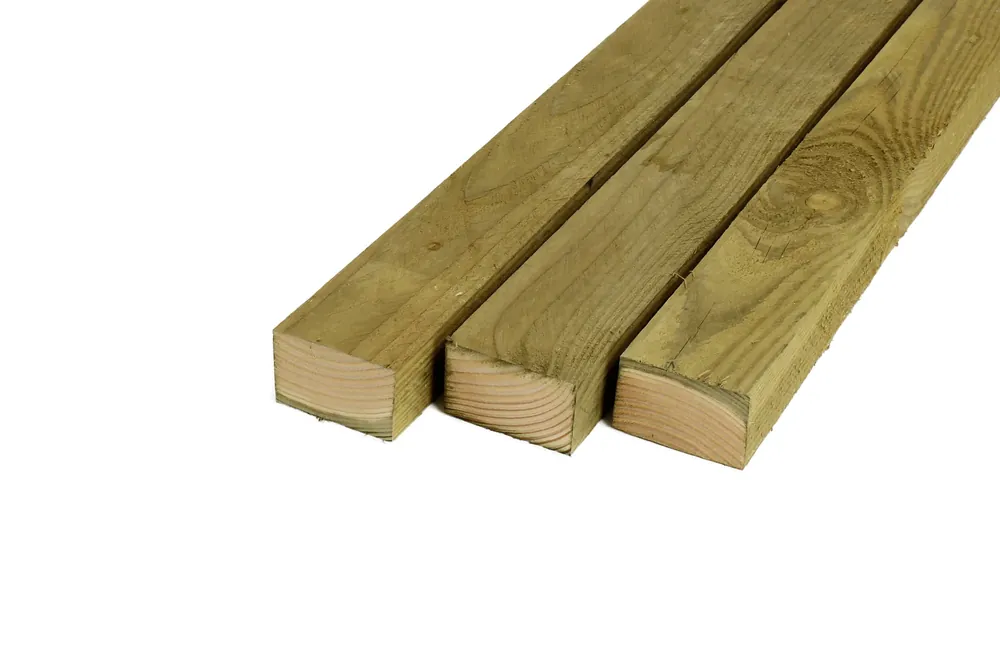 Douglas Regel 4.5 x 7.5 cm (45 x 75 mm) Fijnbezaagd Geïmpregneerd - Lengte 250 cm Finale Uitverkoop