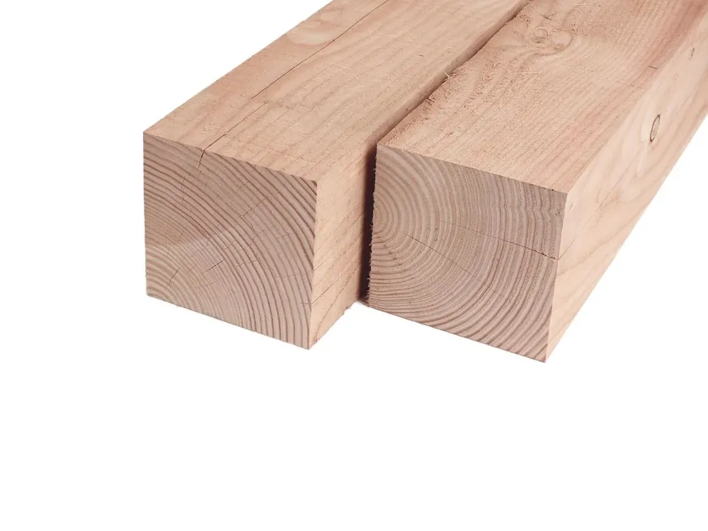 Gereduceerde Prijs Douglas Paal 20 x 20 cm (200 x 200 mm) Fijnbezaagd - Lengte 400 cm