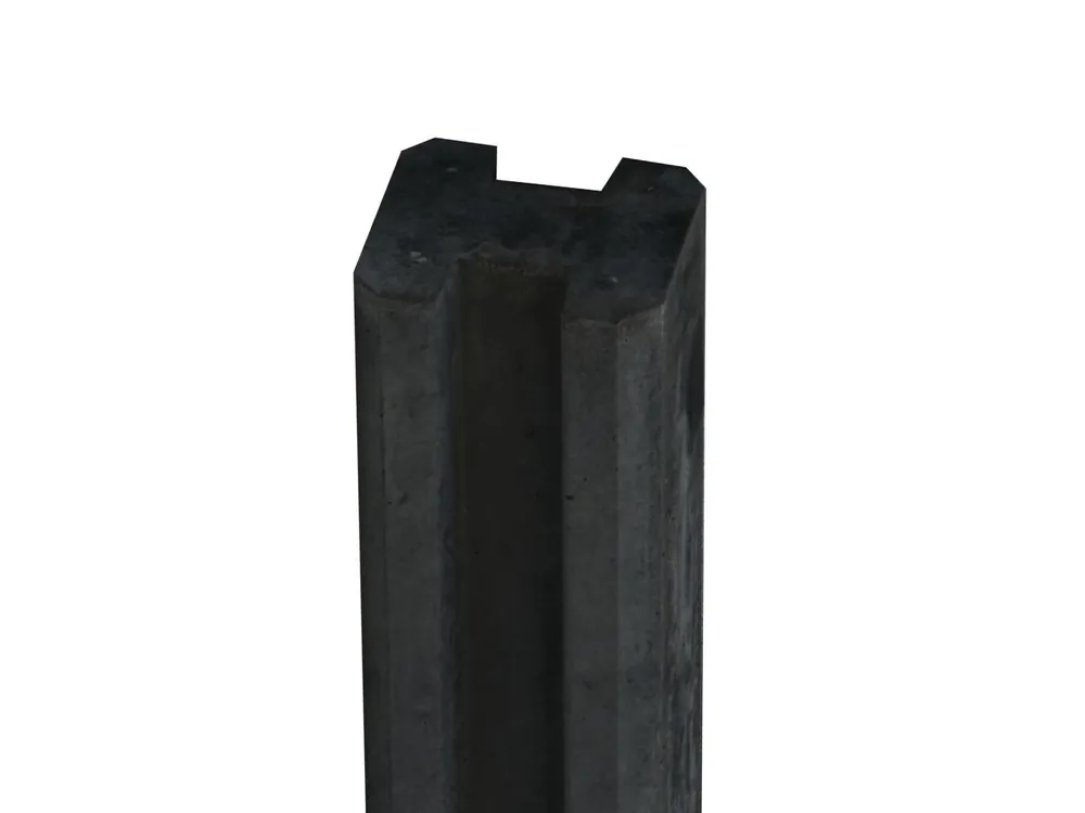 Express Levering Beton Tussenpaal Glad Met Sponning 10 x 10 cm (100 x 100 mm) Antraciet Ongecoat - Lengte 270 cm