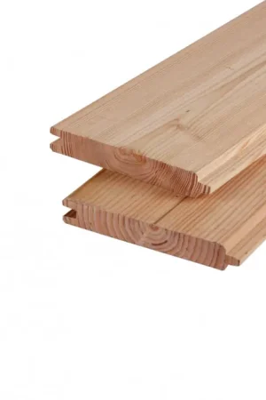 Aanbieding Douglas Blokhutprofielplank Geschaafd 2.8 x 19.5 cm - Lengte 300 cm