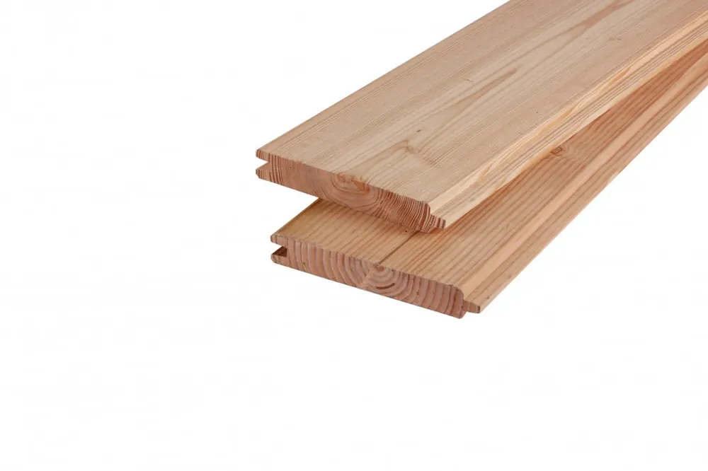 Aanbieding Douglas Blokhutprofielplank Geschaafd 2.8 x 19.5 cm - Lengte 300 cm