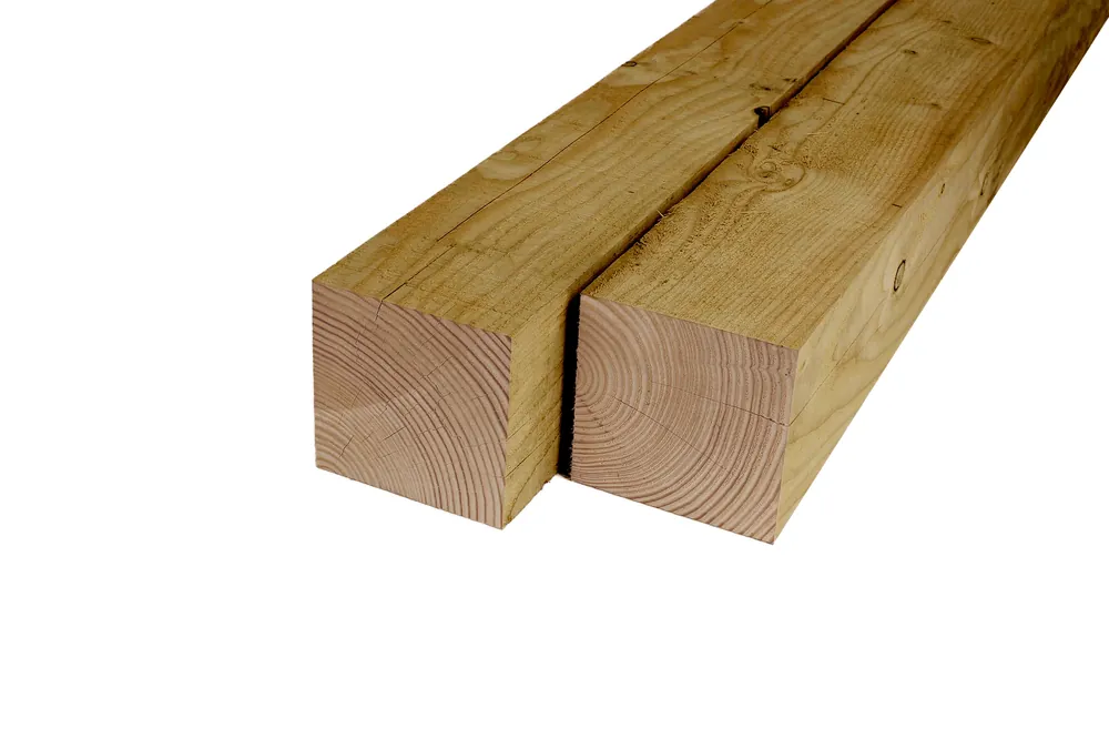 Flitsaanbieding Douglas Paal 12 x 12 cm (120 x 120 mm) Fijnbezaagd Geïmpregneerd - Lengte 300 cm