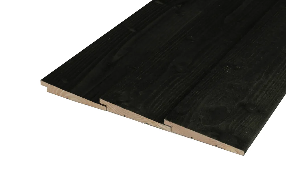 Douglas Zweeds Rabat 2.1 x 16.5 cm (21 x 165 mm) Zwart Geïmpregneerd - Lengte 400 cm Nieuw