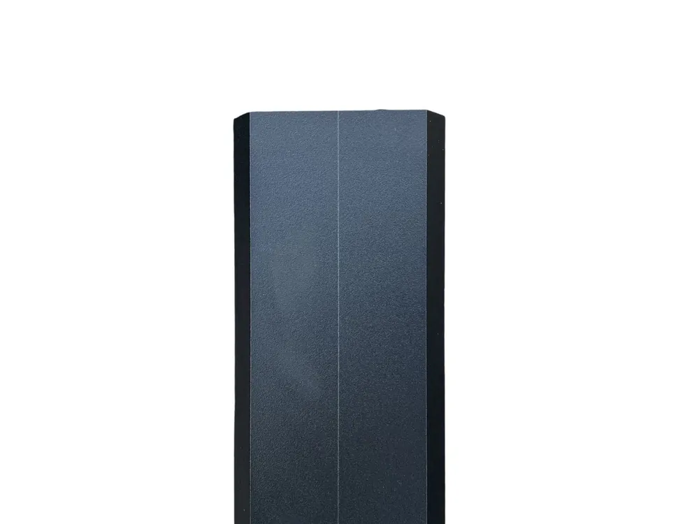 Schuttingpaal Aluminium 10 x 10 cm (100 x 100 mm) Zwart Gecoat - Lengte 270 cm OP = OP Betrouwbaar