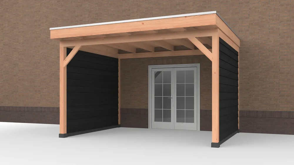 Beperkte Voorraad Douglas Buitenverblijf aan huis, 400 x 300, met twee zijwanden, Westwood