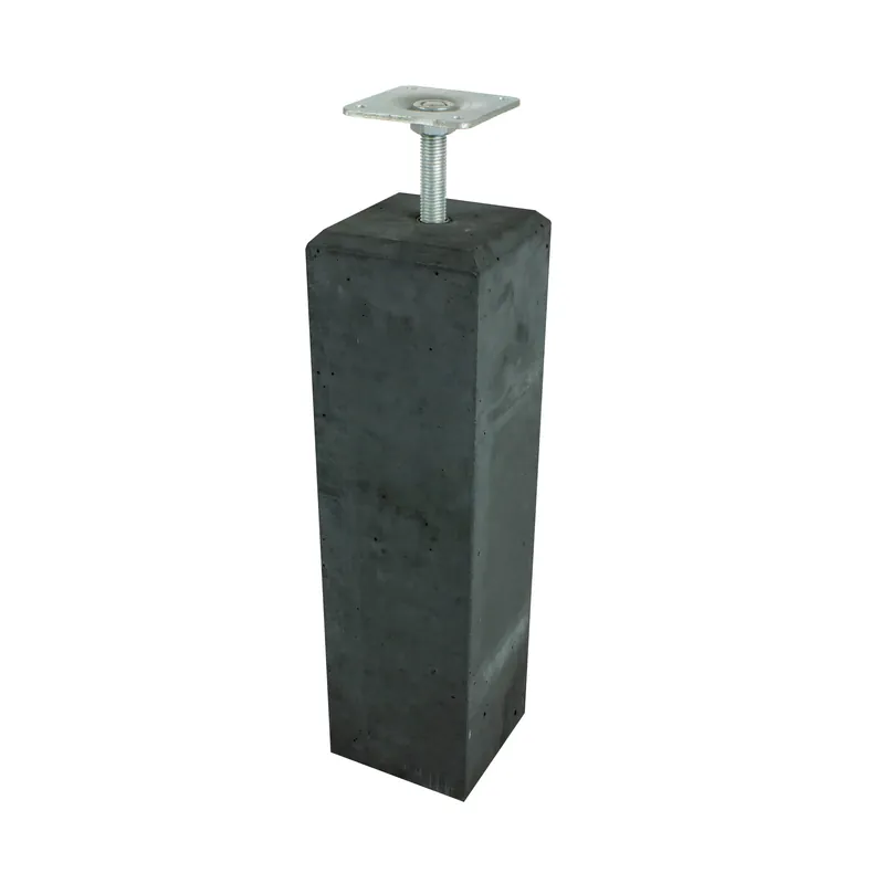 Rechtstreeks Van De Fabrikant Betonpoer met Facetrand 14 x 14 x 58 cm