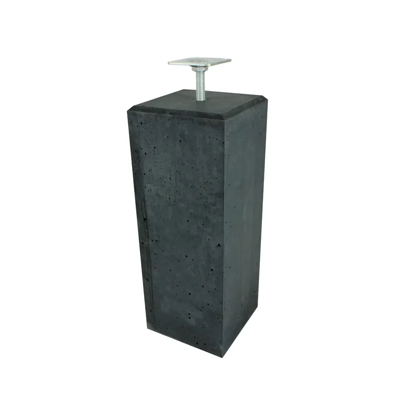 Actieprijs Betonpoer met Facetrand 22 x 22 x 58 cm inclusief Stelplaat M20