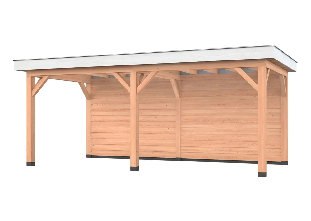 Favoriet Douglas overkapping, 600 x 300, met achterwand, Westwood Holland