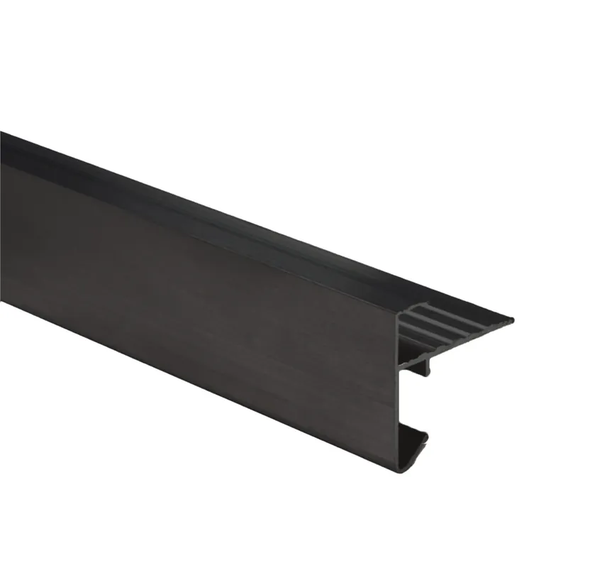 Direct Beschikbaar Daktrim Aluminium Zwart 4.5 x 4.5 cm (45 x 45 mm) - Lengte 250 cm