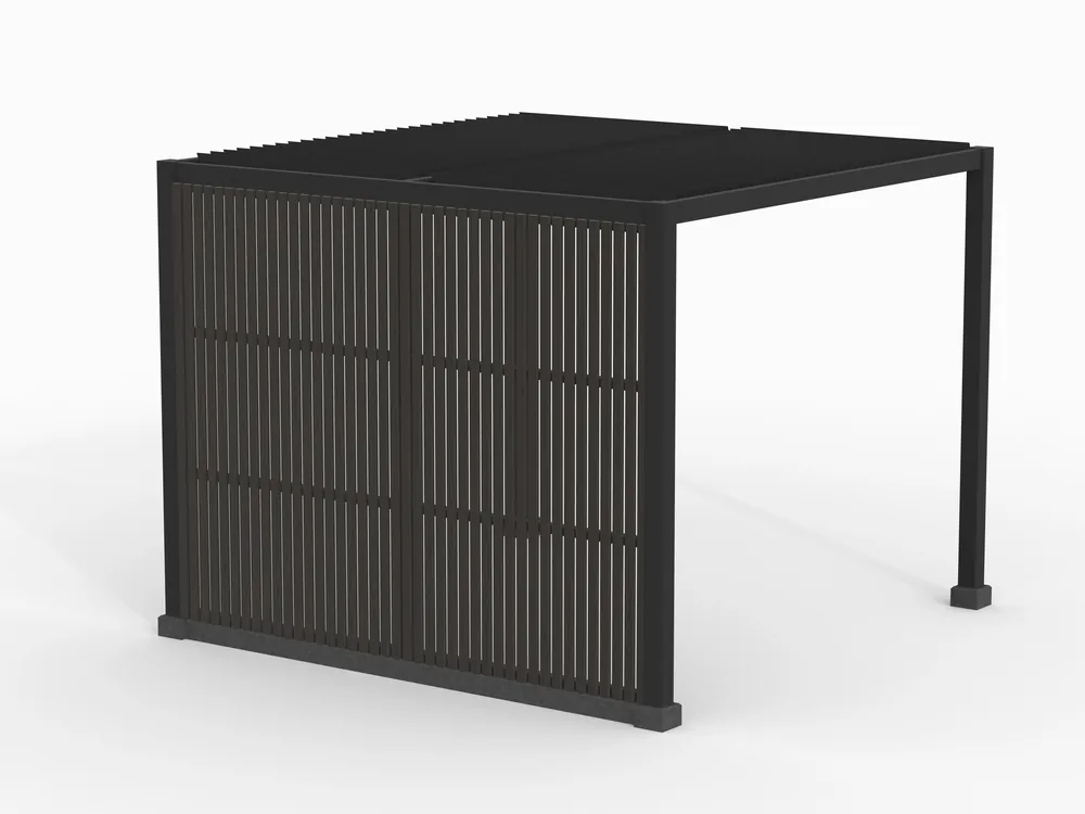 Beperkte Voorraad Vuren Lamellenwand 135 x 218.6 cm (1350 x 2186 mm) Zwart Gespoten