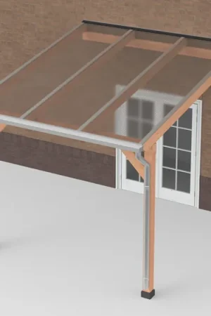 Douglas Terrasoverkapping Polycarbonaat Helder Geschaafd 300 x 350 cm Koopje