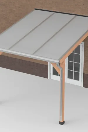 Douglas Terrasoverkapping Polycarbonaat Opaal Geschaafd 300 x 350 cm Direct Verzonden