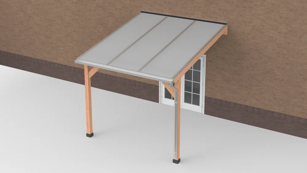 Douglas Terrasoverkapping Polycarbonaat Opaal Geschaafd 300 x 350 cm Direct Verzonden