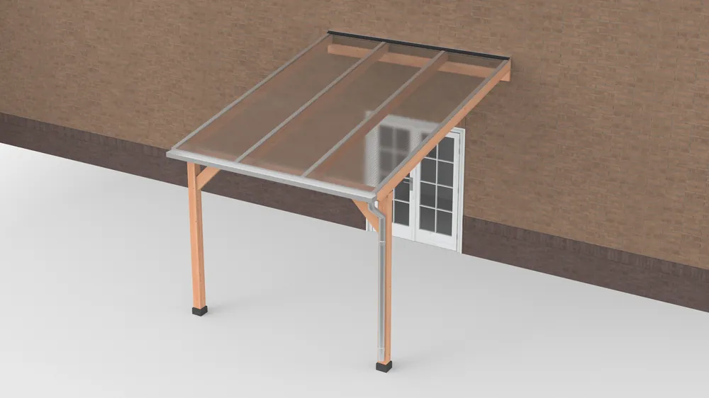 Douglas Terrasoverkapping Polycarbonaat Helder Geschaafd 300 x 400 cm Bestel Nu