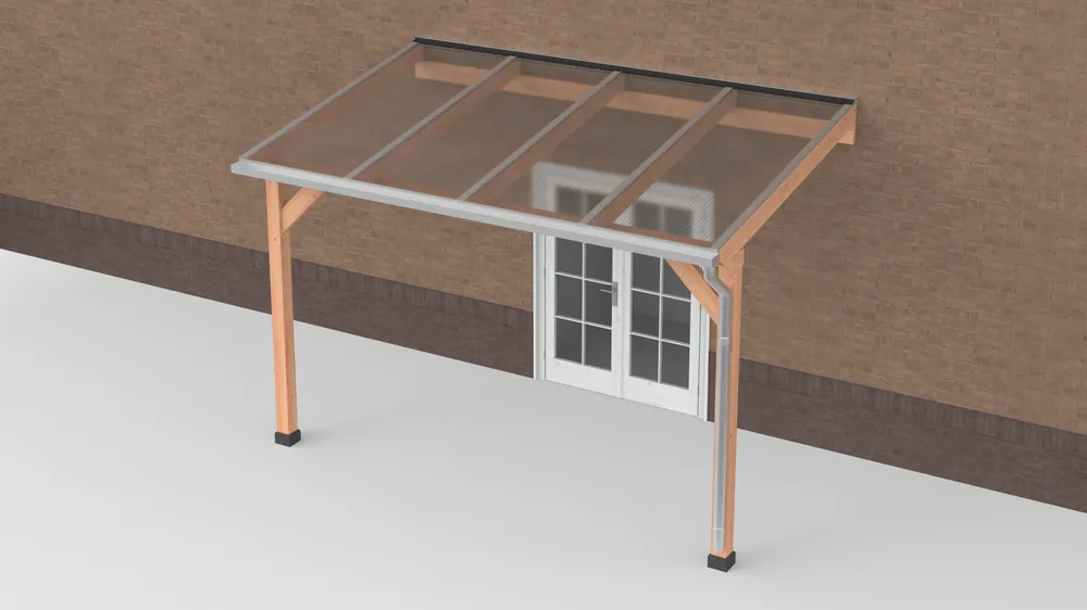 Douglas Terrasoverkapping Polycarbonaat Helder Geschaafd 400 x 250 cm Korting