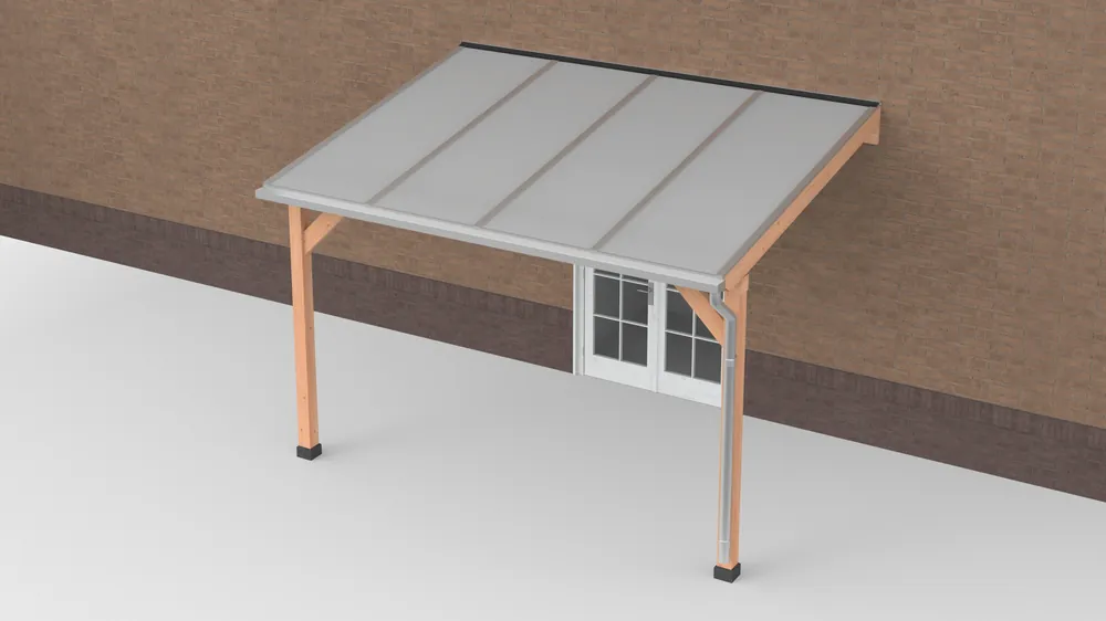 Douglas Terrasoverkapping Polycarbonaat Opaal Geschaafd 400 x 300 cm Gratis Retour