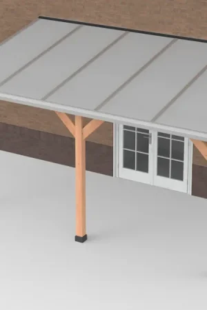 Douglas terrasoverkapping Polycarbonaat Opaal Geschaafd 500 x 300 cm Exclusieve Aanbieding