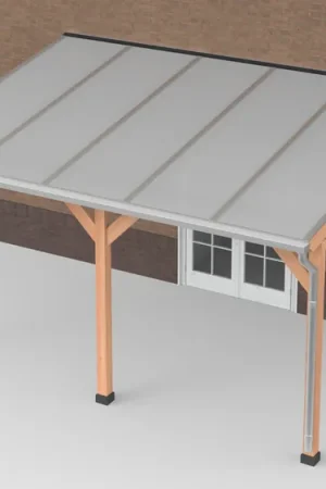 Beperkte Voorraad Douglas Terrasoverkapping Polycarbonaat Opaal Geschaafd 500 x 350 cm