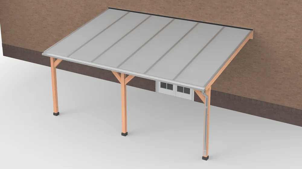 Douglas Terrasoverkapping Polycarbonaat Opaal Geschaafd 600 x 400 cm Actieprijs