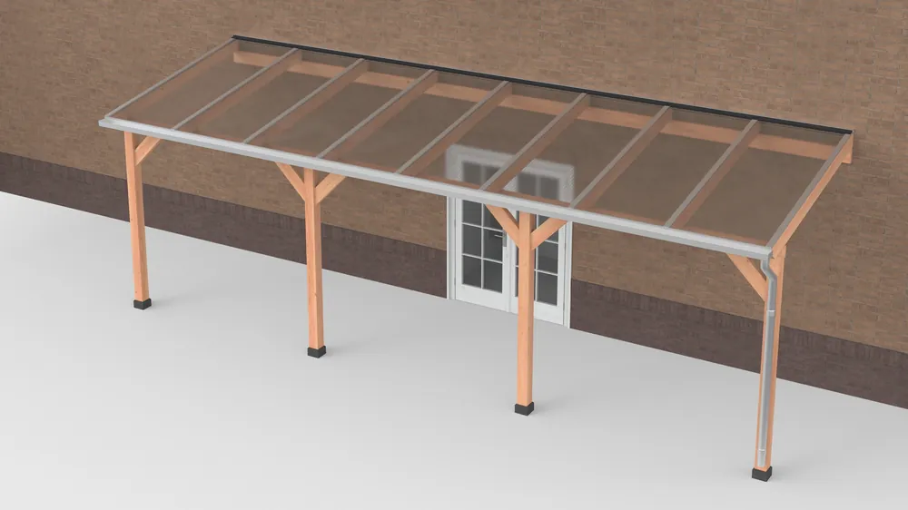 Douglas Terrasoverkapping Polycarbonaat Helder Geschaafd 800 x 250 cm Betaalbaar